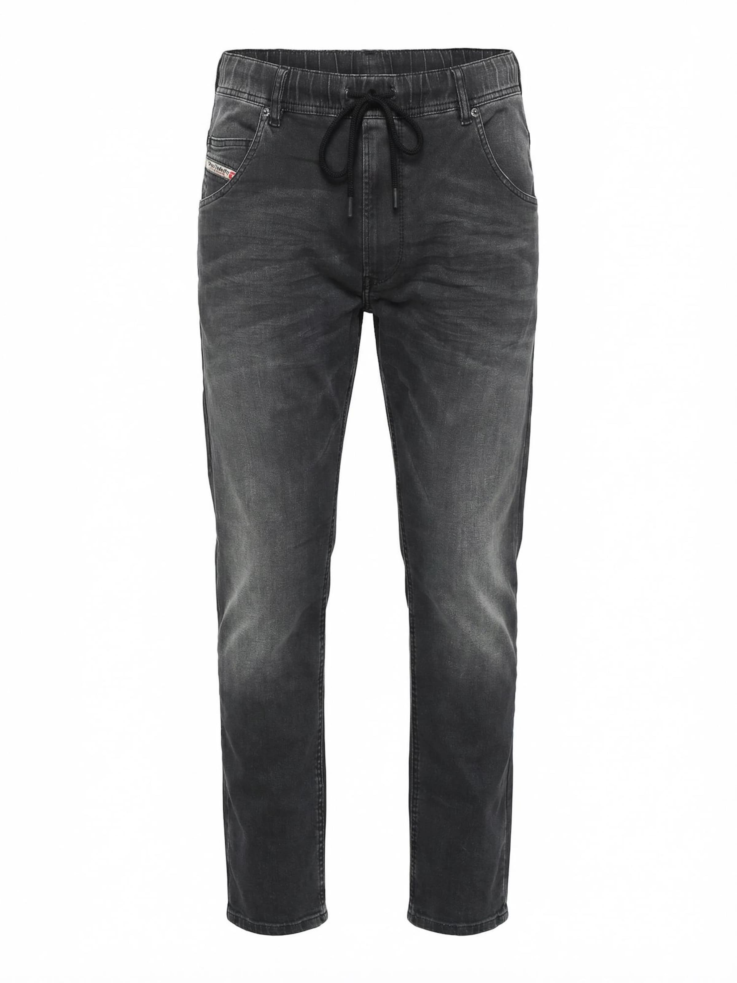 DIESEL - Calças de ganga '2030 D-KROOLEY JOGGJEANS Superstretch & Supersoft' em cinzento: frente