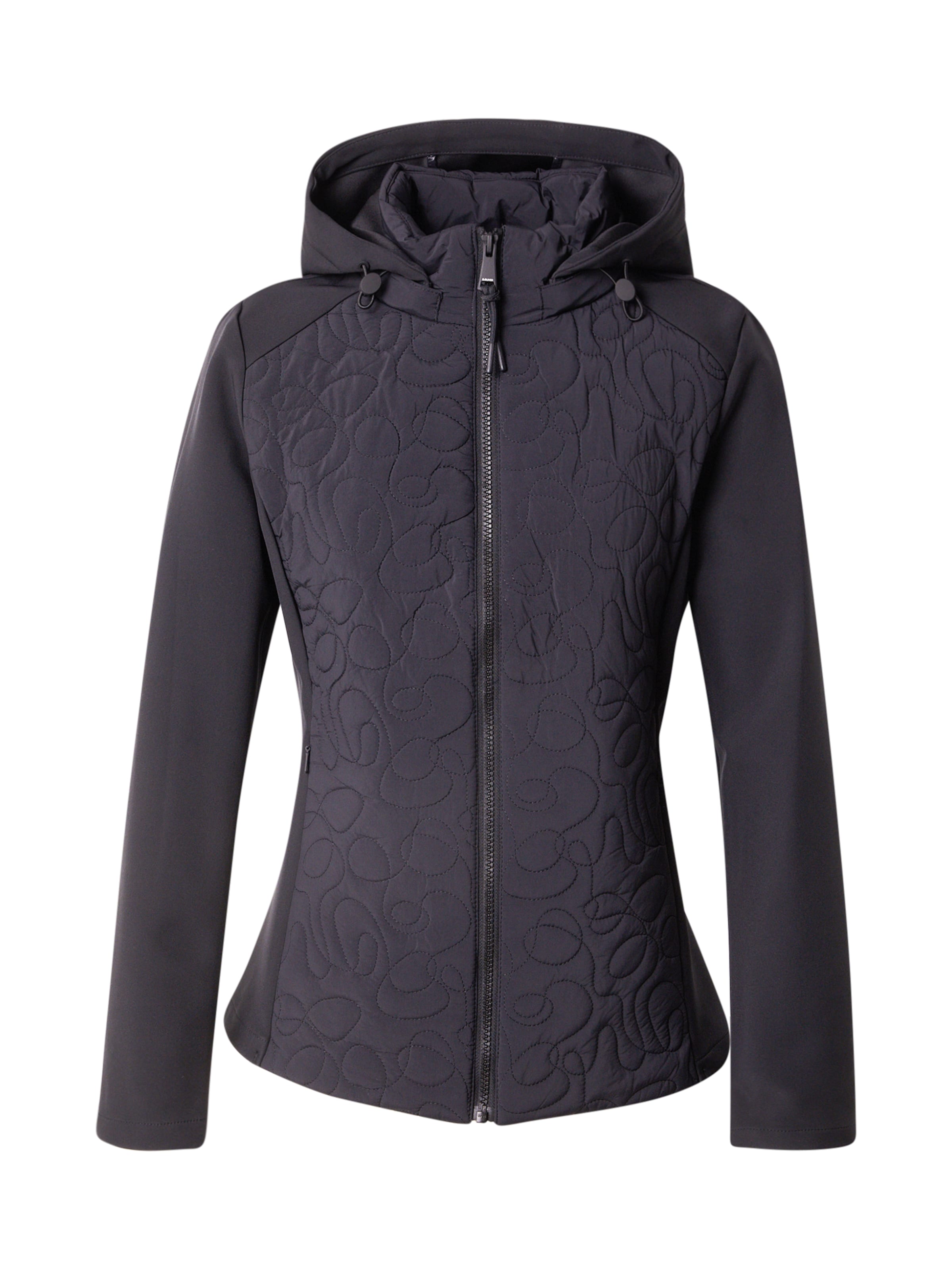 s.Oliver Φθινοπωρινό και ανοιξιάτικο μπουφάν σε μαύρο: μπροστά