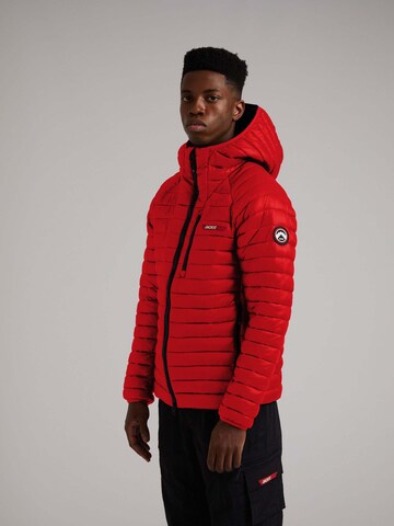 Veste outdoor ' SATEL1TE Kapuzen-Daunenjacke 2.0 ' JACK1T en rouge