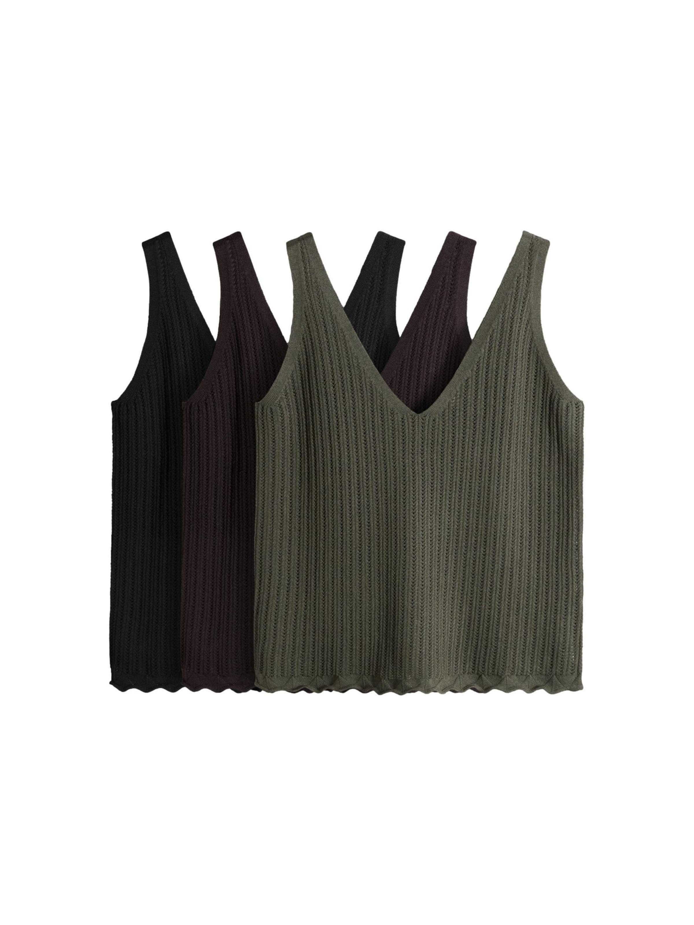The Set Stricktop in Braun: Vorderseite