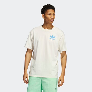 ADIDAS ORIGINALS T-Shirt 'Happy Earth' in Weiß: predná strana