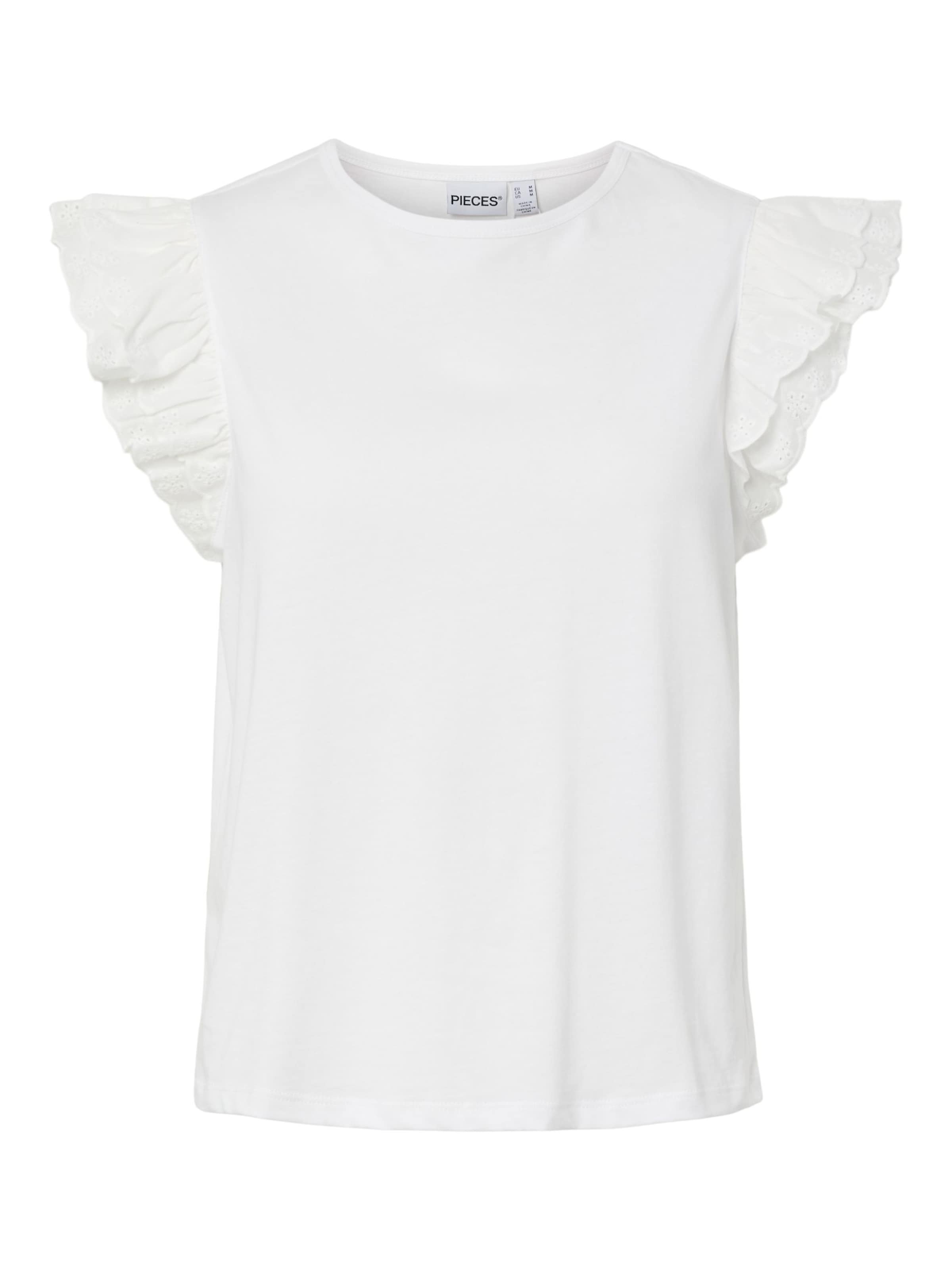 T-shirt 'PCPANDRIA' PIECES en blanc : devant