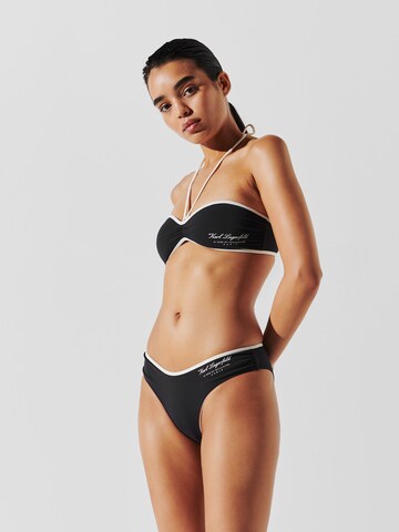 Karl Lagerfeld Bikinihose in Schwarz: Vorderseite