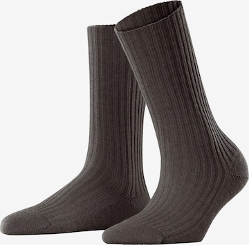 FALKE Socken 'Cosy Wool Boot' in Braun: Vorderseite