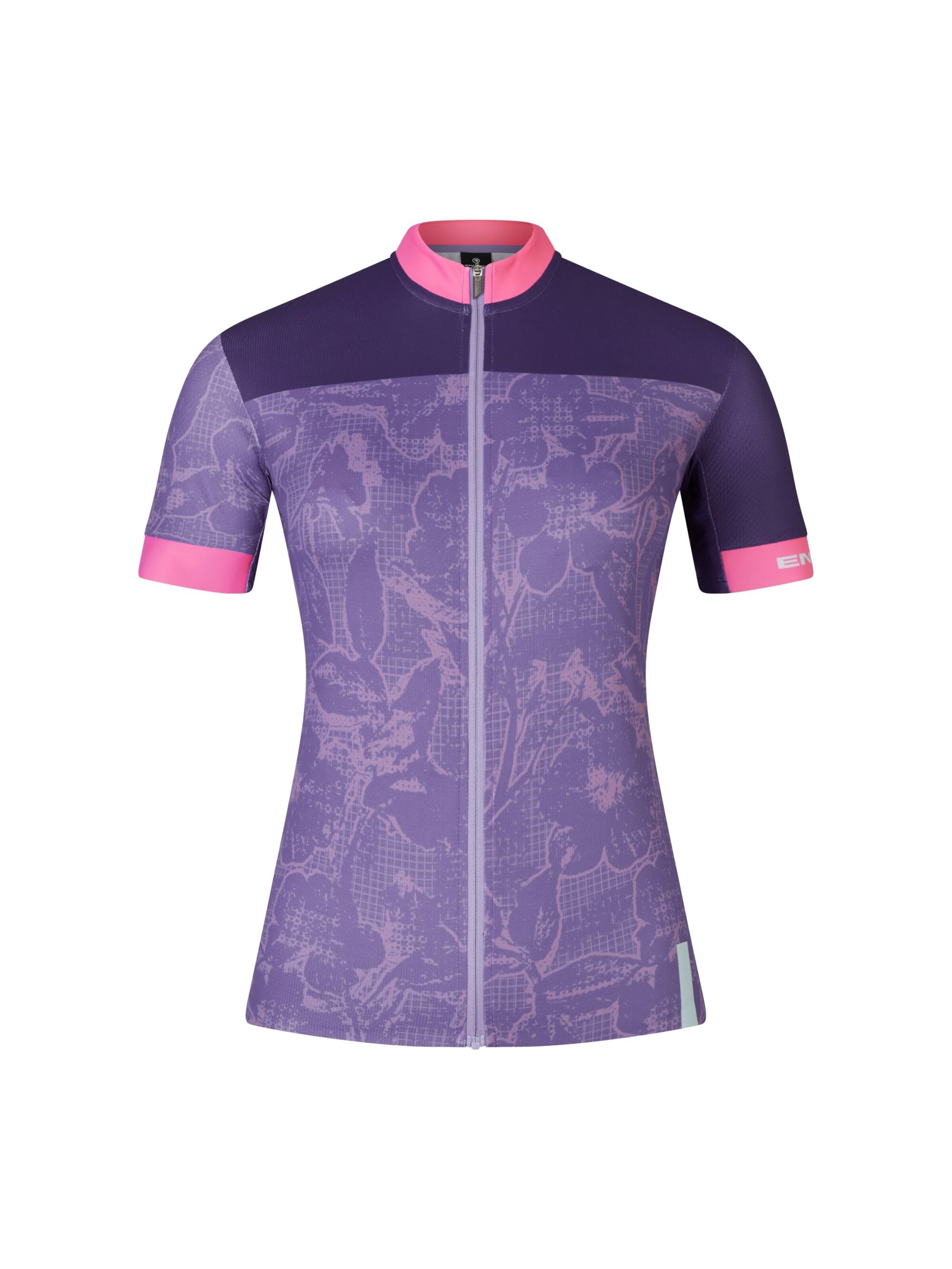 ENDURA Funktionsshirt 'Floral Block' in Lila: Vorderseite