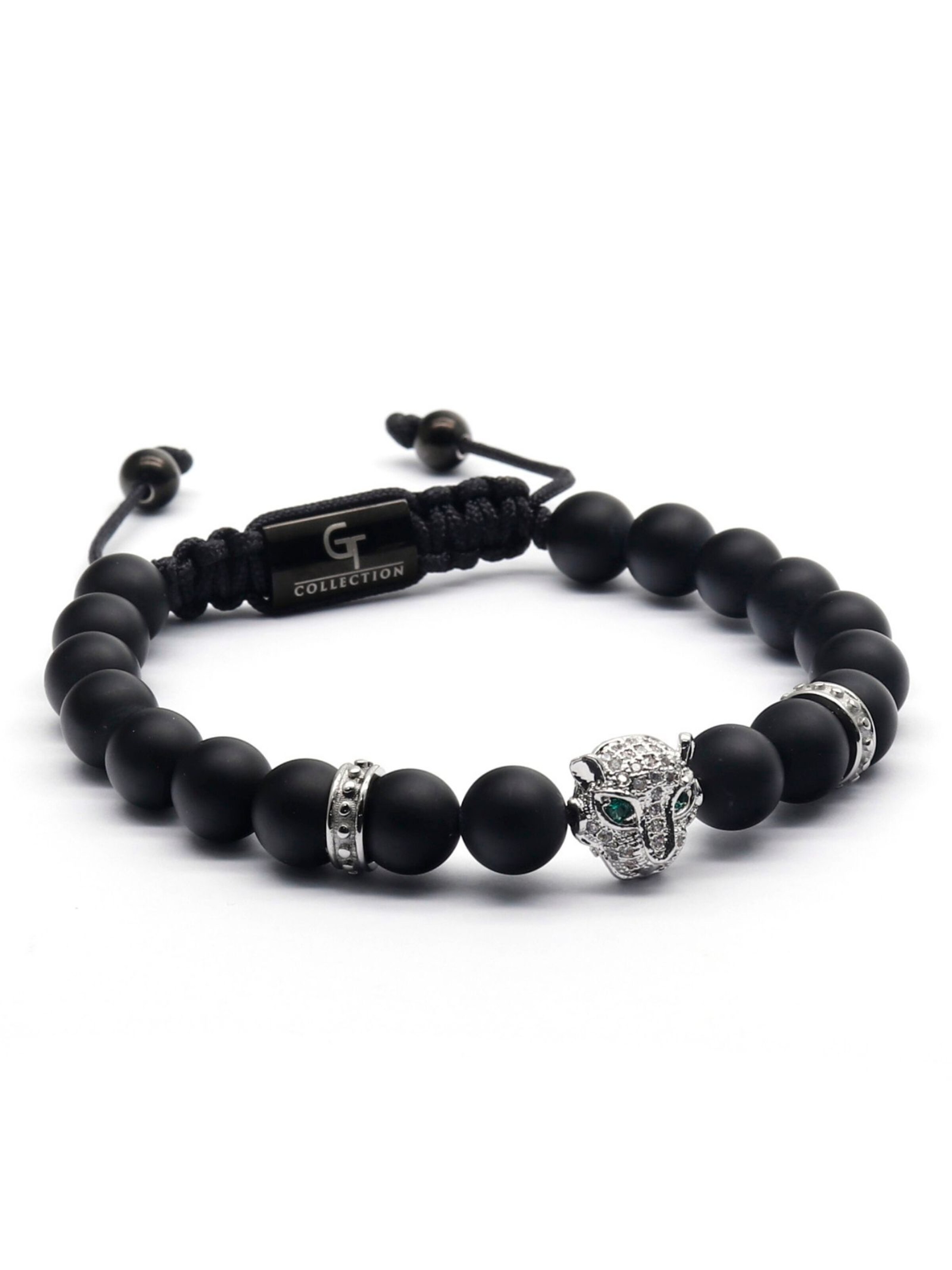 Bracelet 'Leopard Head' GT Collection en noir