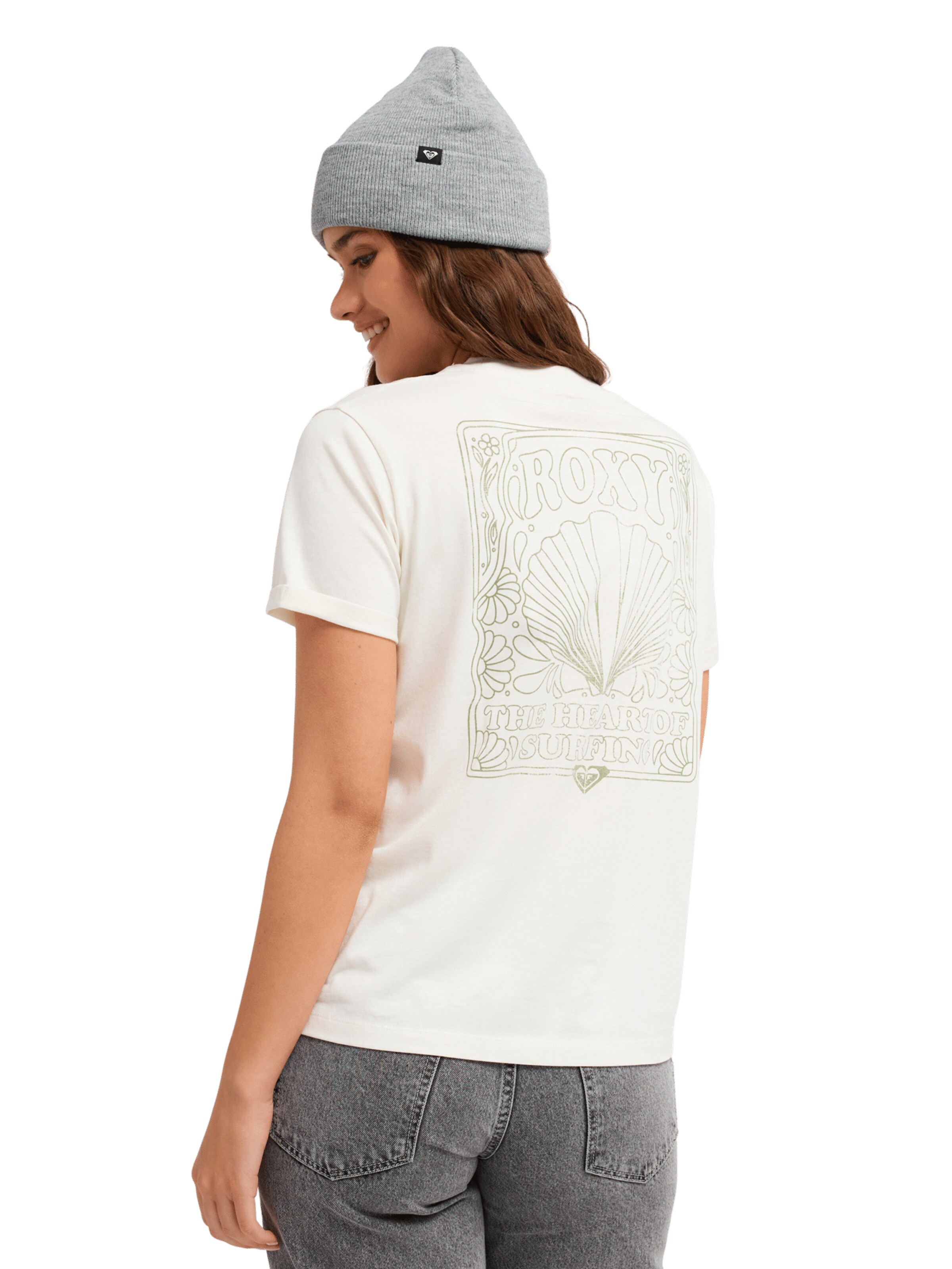 ROXY T-Shirt 'Ocean' in Weiß: Vorderseite