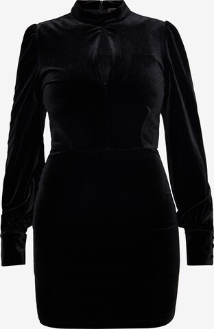 faina Cocktail Dress in Black: front