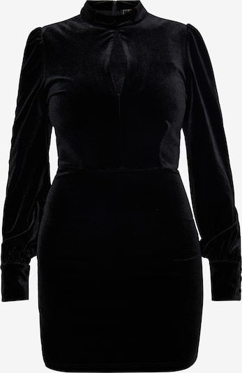 Kokteilinė suknelė iš faina, spalva – juoda, Prekių apžvalga