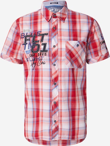 CAMP DAVIDRegular Fit Košulja - crvena boja: prednji dio