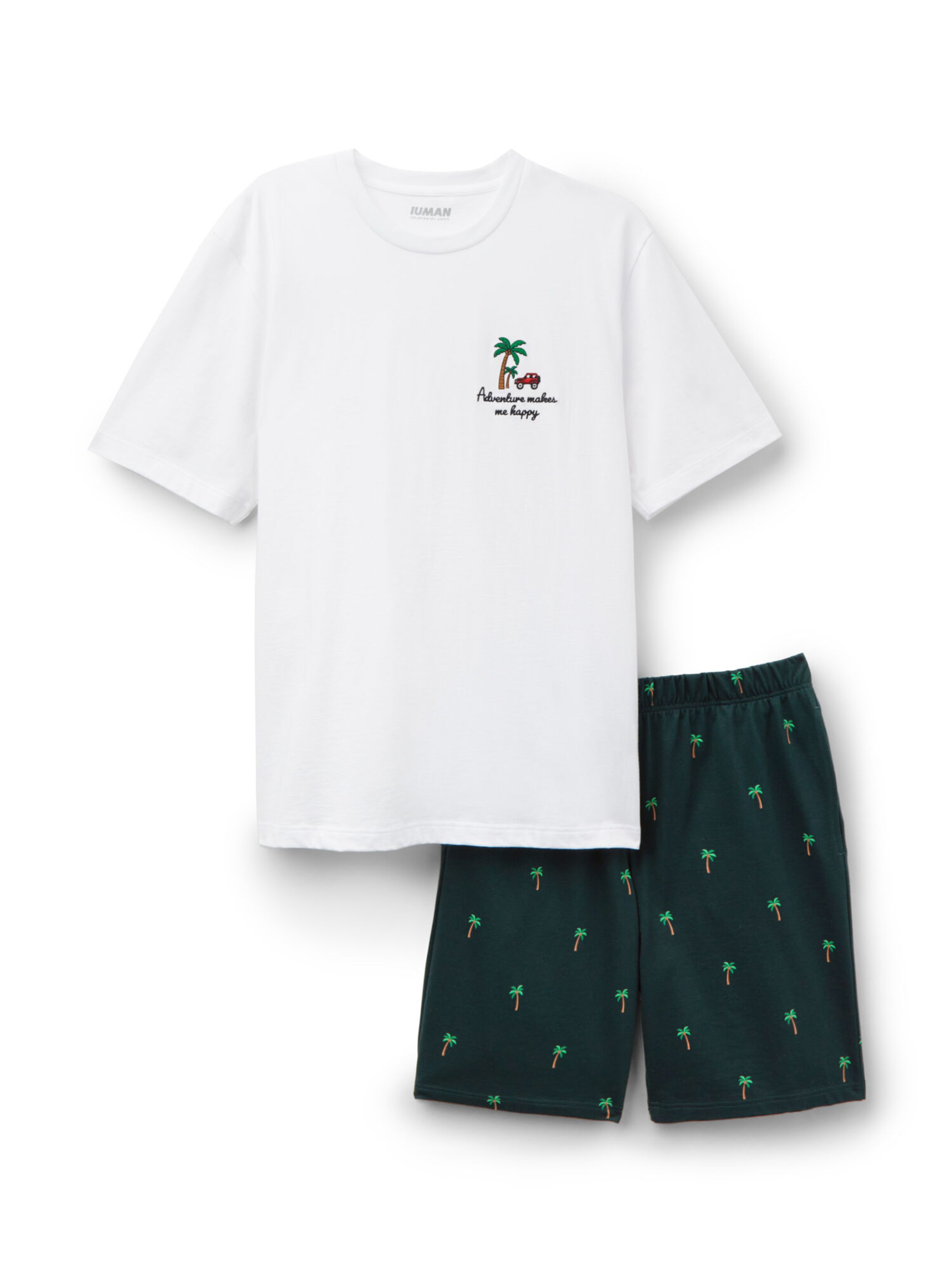 IUMAN Intimissimi Pyjama in Weiß: Vorderseite