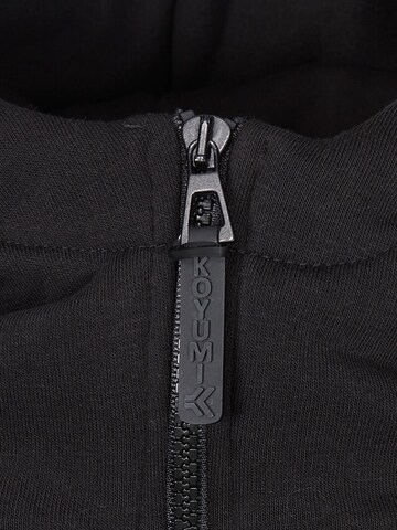 Koyumi Sweatshirt 'Oversize Hoodie mit Zipper & Print – 3-Faden Stoff - Warm 'Yasin Says'' in Black
