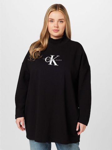 Calvin Klein Jeans Curve Sweatshirt in Schwarz: predná strana