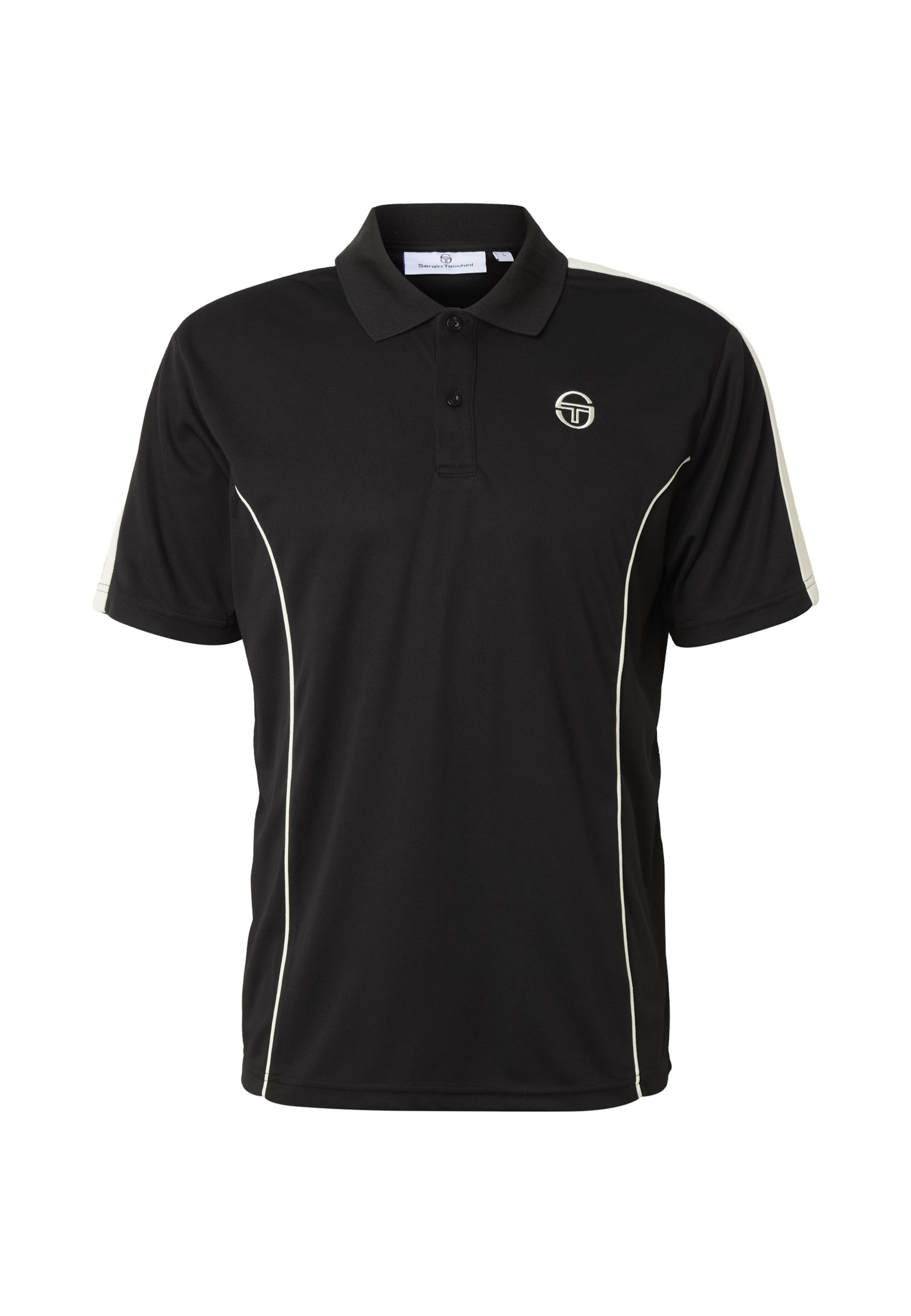 Sergio Tacchini - Camisa 'Egeo' em preto: frente