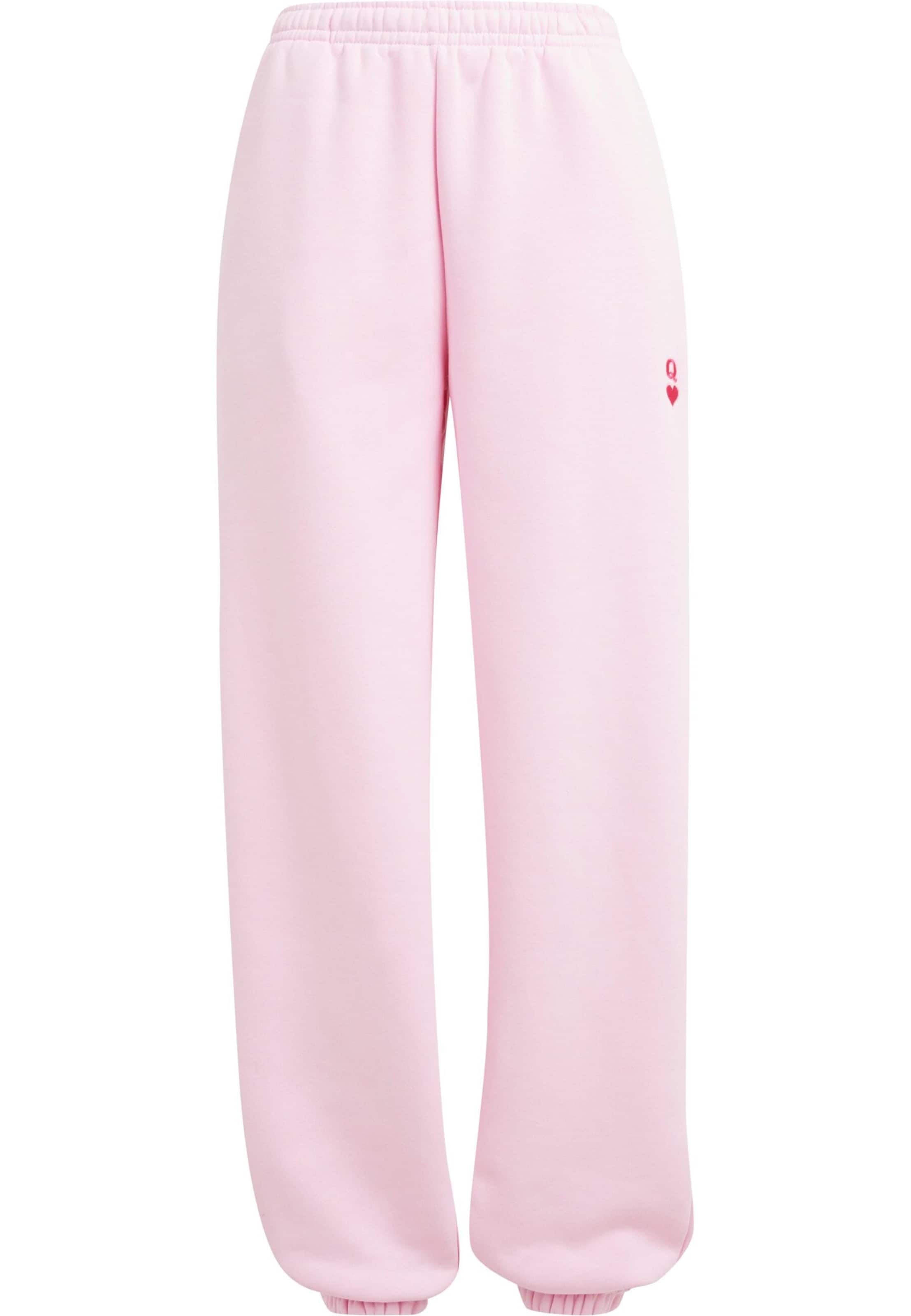 Mister Tee Tapered Nadrág 'Real Queen' - rózsaszín: elől