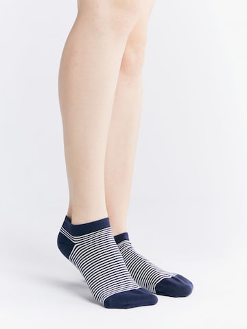Albero Natur Füßlinge 'Bio-Baumwoll-Sneakersocken Unisex - 2er Pack'‌‌‌‌‌‌‌‌‌ in Blau