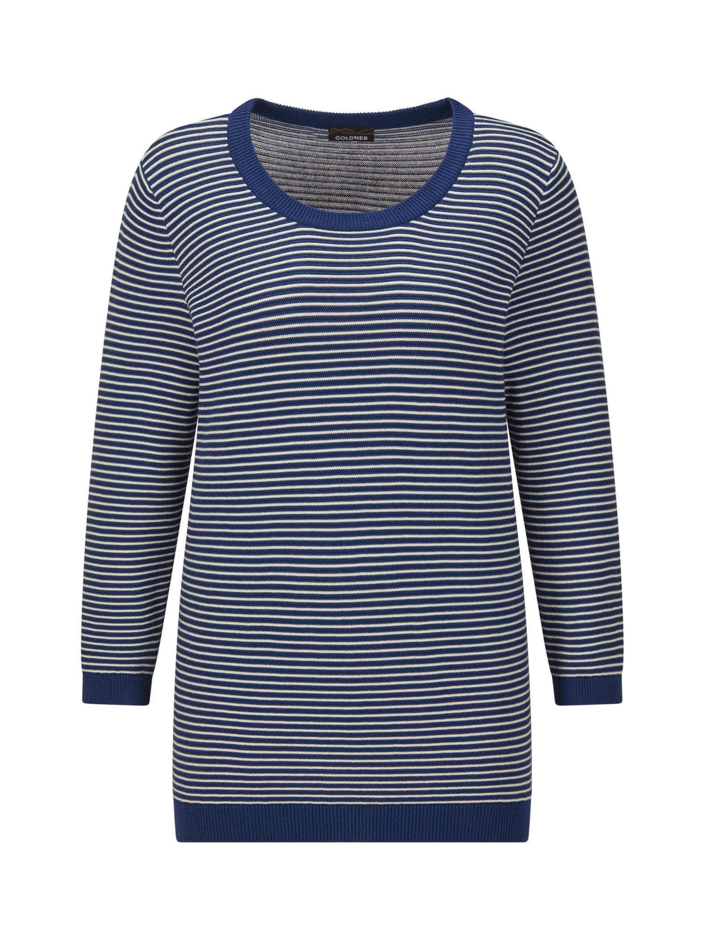 Goldner Trui in de kleur Marine / Wolwit, Productweergave