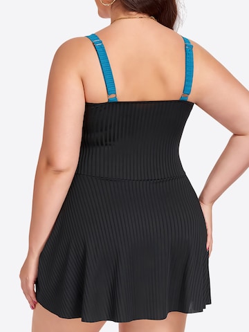 Magicshe Push-up Badeanzugkleid‌‌‌‌‌‌ in Blau