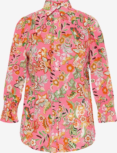 FELIPA Blusa 'Fashion Look' en verde / naranja / rosa claro / blanco, Vista del producto