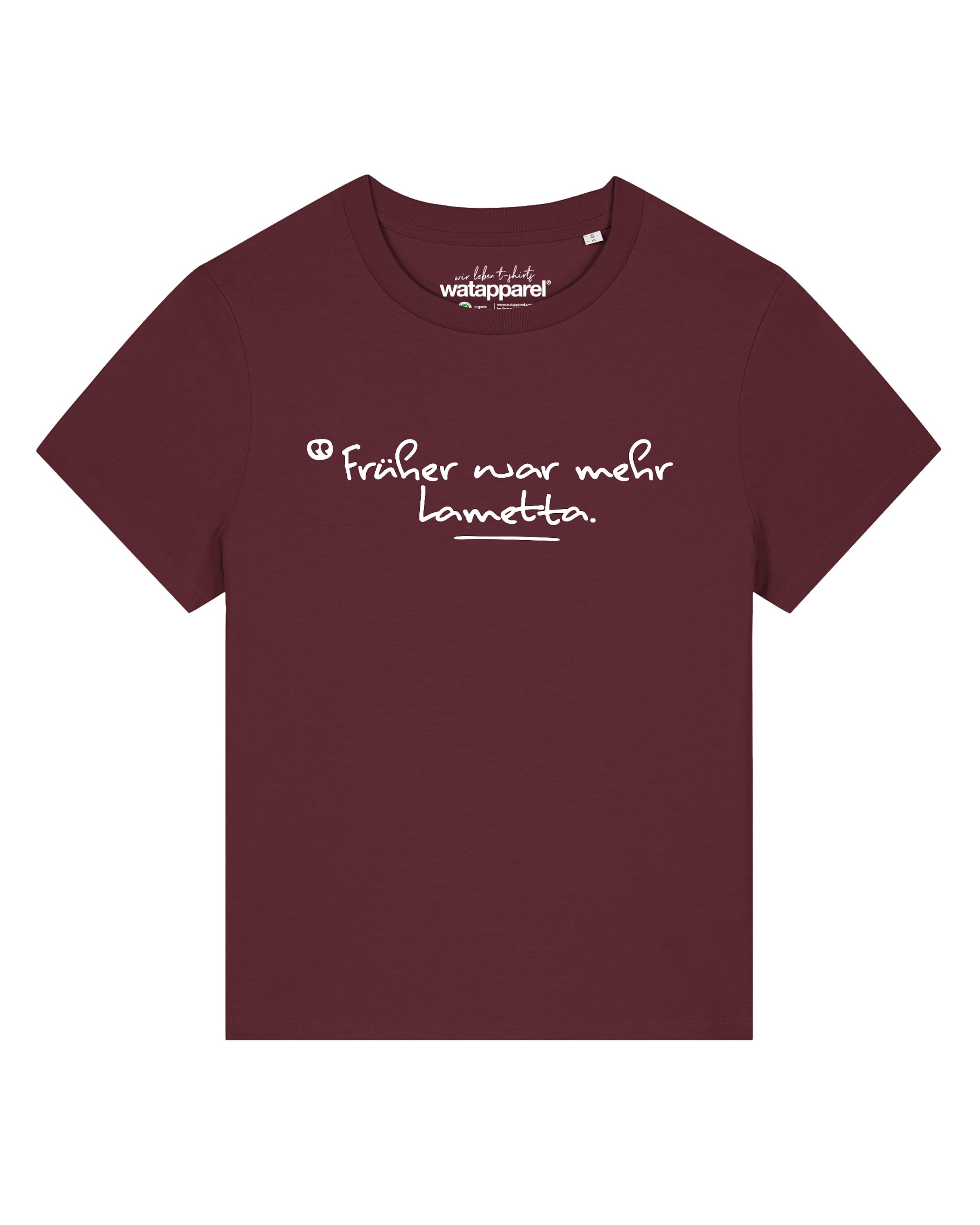 T-shirt 'Früher war mehr Lametta' Watapparel en rouge : devant