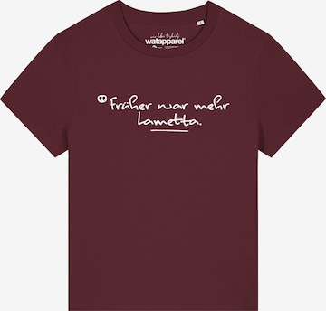 T-shirt 'Früher war mehr Lametta' Watapparel en rouge : devant
