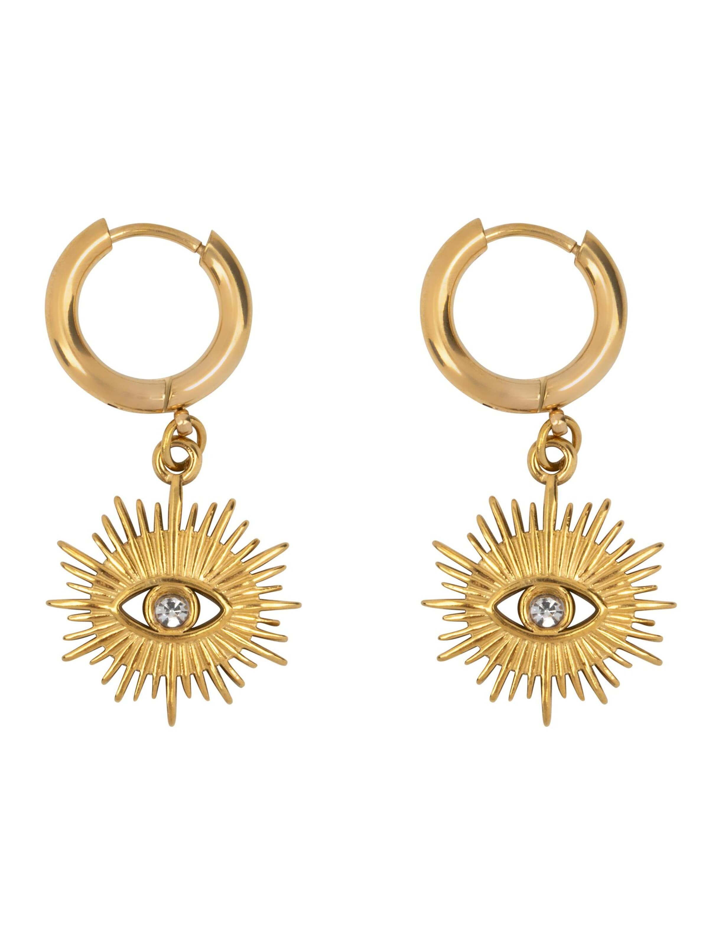 Boucles d'oreilles 'Astral Queen' Chic by Lirette en or : devant