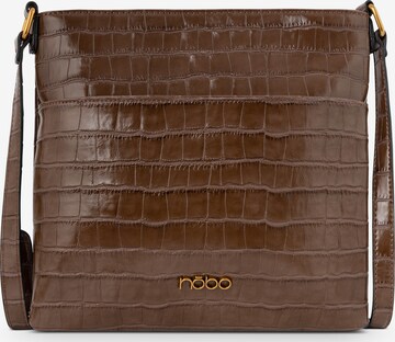 NOBO Crossbody Bag 'Croco' in Brown: front