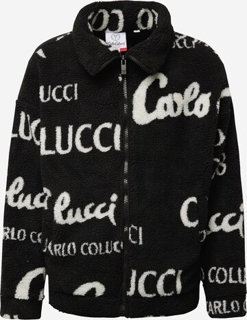 Carlo Colucci Флисовая куртка в Черный: спереди