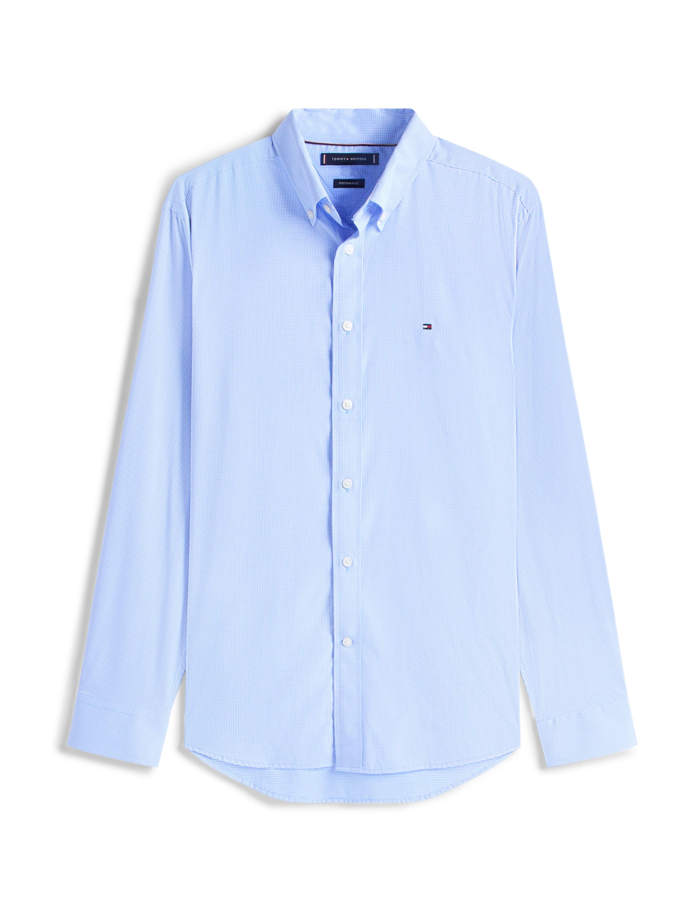 TOMMY HILFIGER Regular fit Button Up Shirt 'GINGHAM' in Blue: front