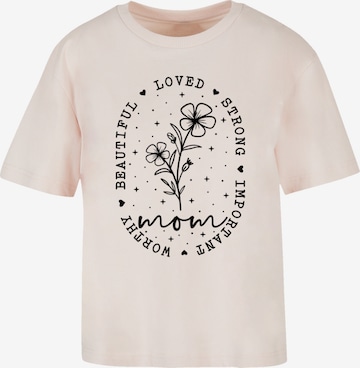 F4NT4STIC Shirt 'Mothers Day Black Art Print for Mom Best Mom Ever' in Pink: front