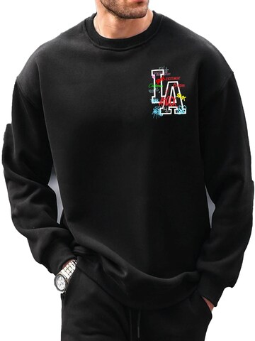 RMK Sweatshirt 'Los Angeles LA' in Black: front