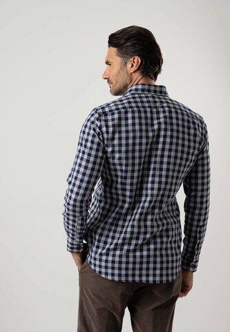 Black Label Shirt Regular fit Business Shirt 'MELANGE' in Blue