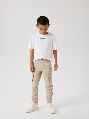 NAME IT Tapered Broek 'Bamgo' in Beige: voorkant