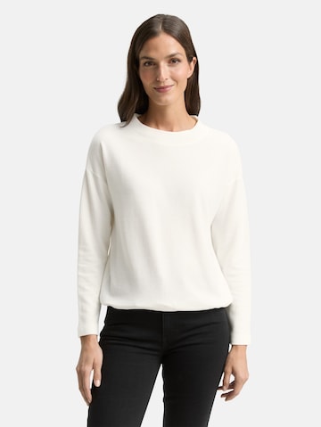 TOM TAILOR Sweatshirt in White: front