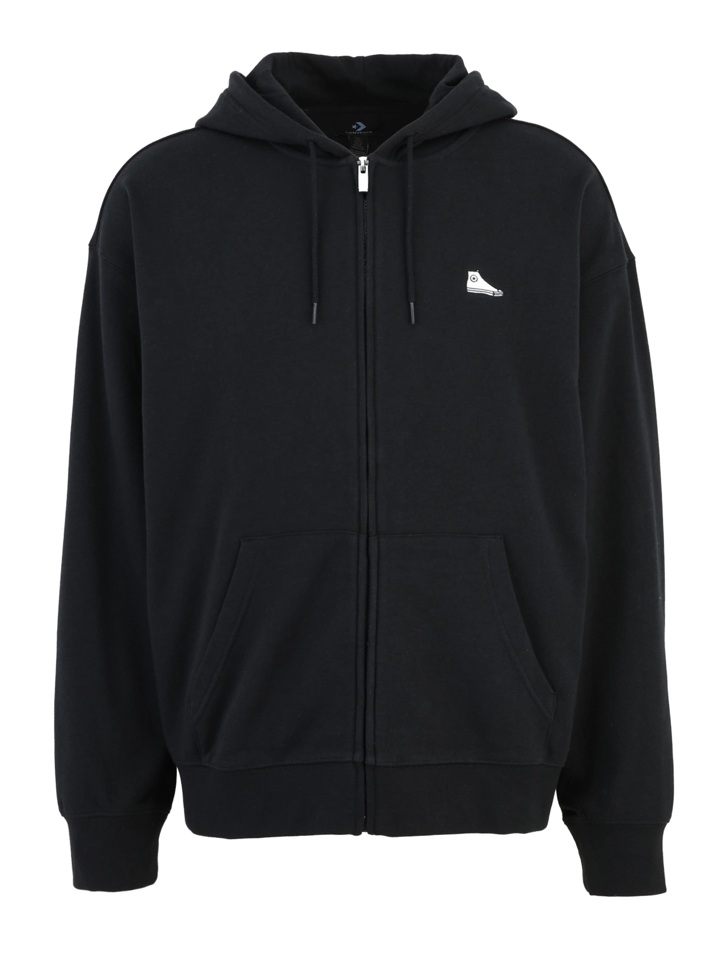 CONVERSE Sweatshirt 'SNEAKER PATCH' in Black: front