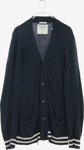 Abercrombie & Fitch Baumwoll-Strickjacke S in Blau: predná strana