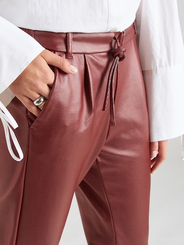 ONLY - Slimfit Pantalón plisado 'POPTRASH' en marrón