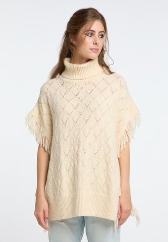 Cape IZIA en beige : devant