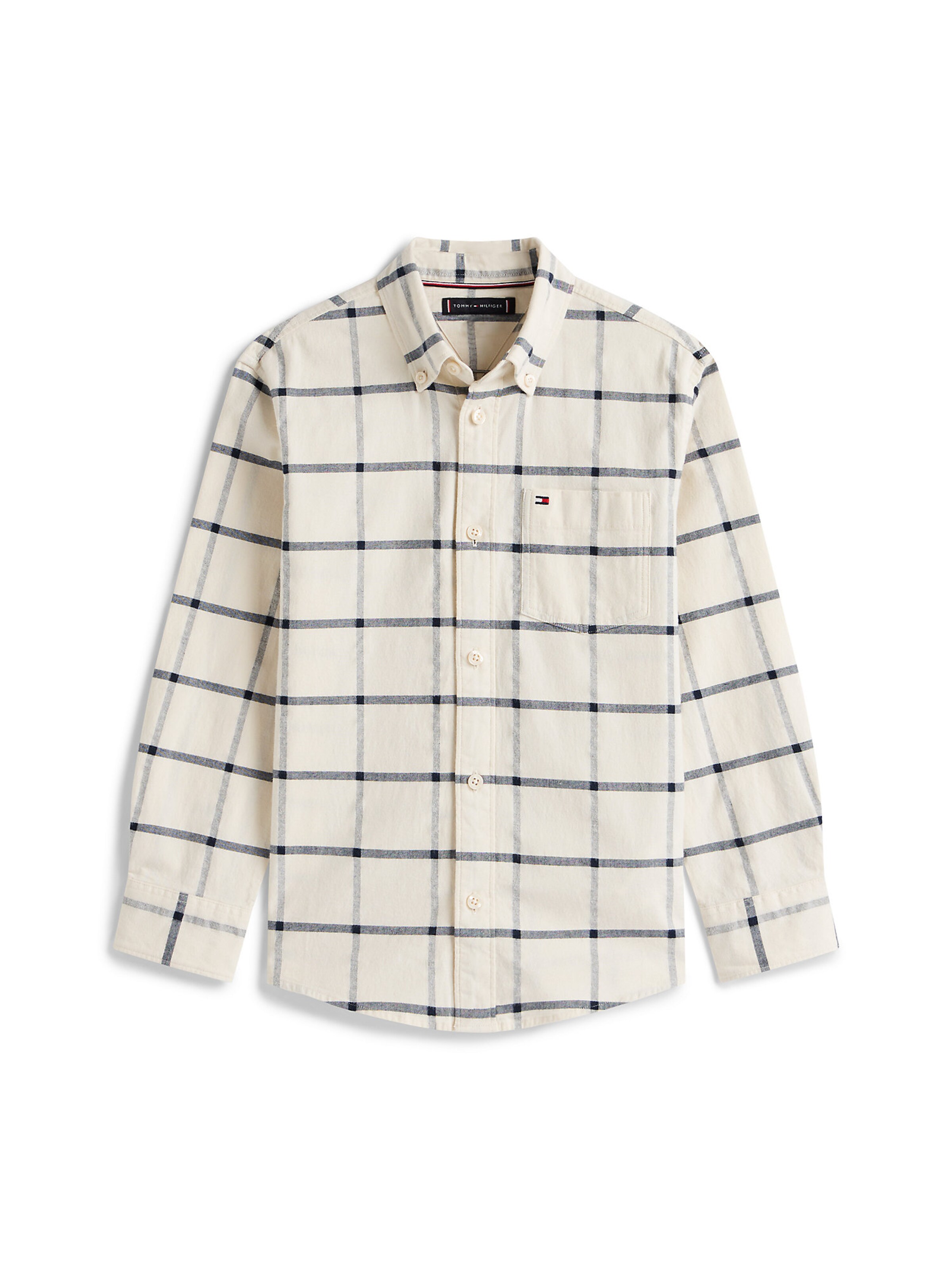 TOMMY HILFIGER Regular Fit Hemd in Beige: Vorderseite