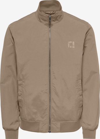 Only & Sons Between-Season Jacket 'GERRY HARRINGTON' in Beige: front