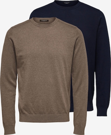 SELECTED Sweater 'Berg' in Blue: front