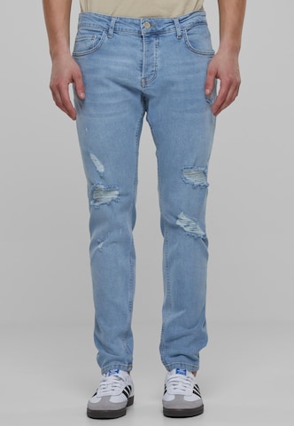 2Y Premium Slimfit Jeans in Blauw: voorkant