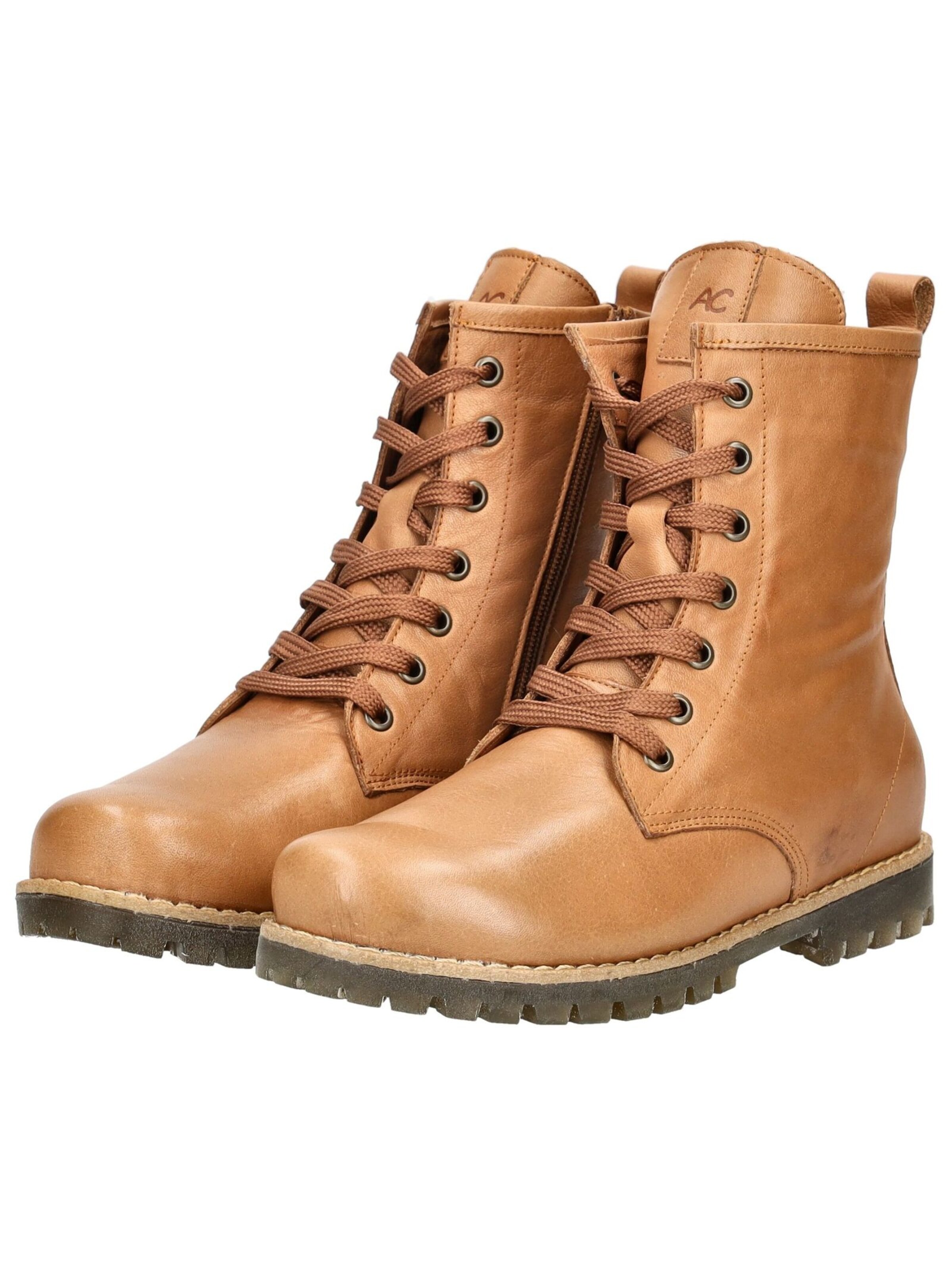 ANDREA CONTI Lace-Up Ankle Boots in Brown