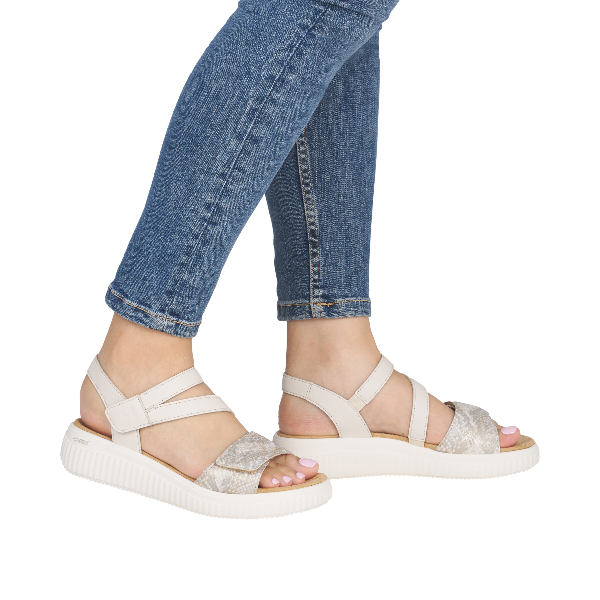 REMONTE Sandals ' D3L51 ' in Beige: front