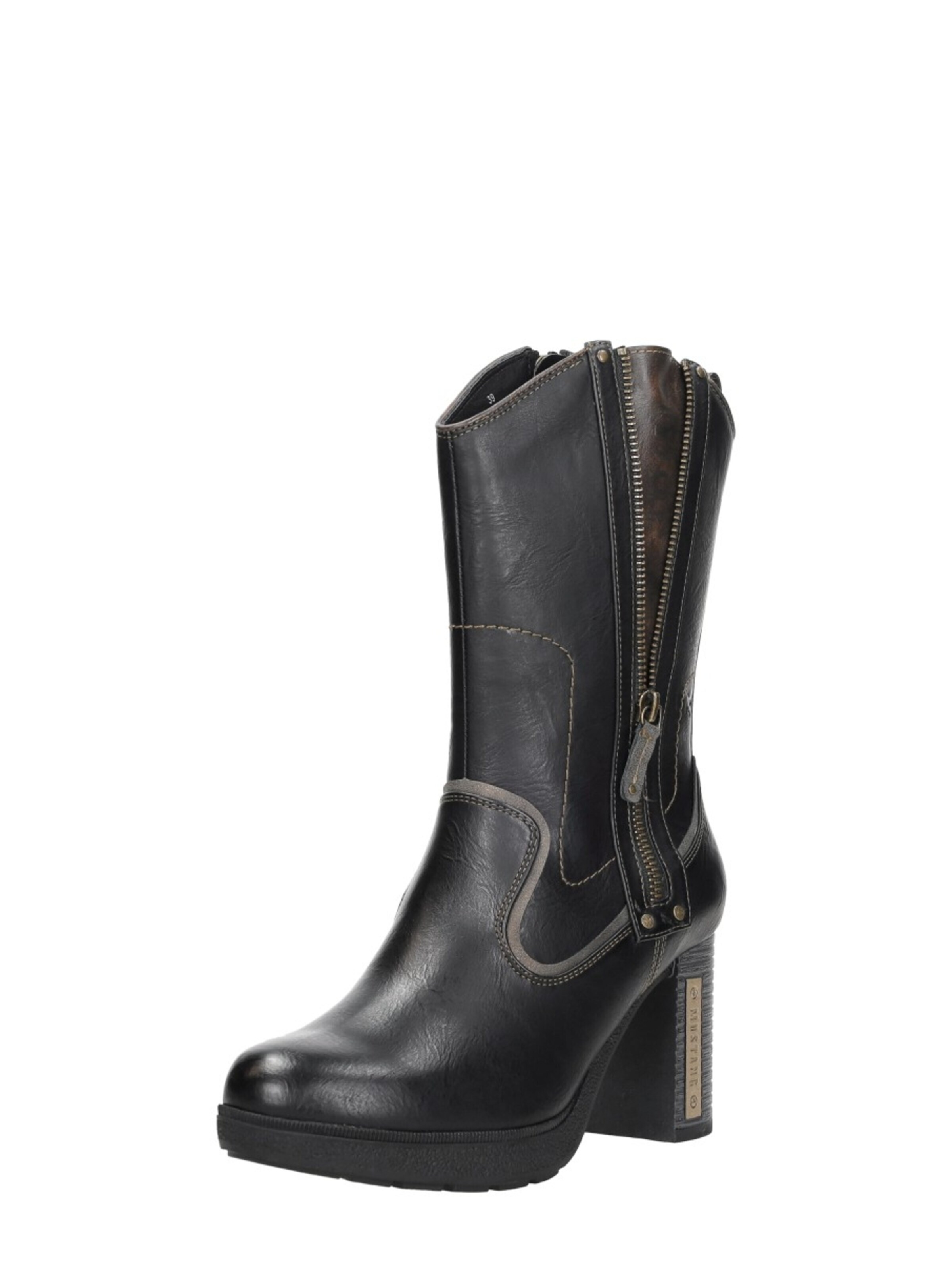 Boots 'Enkellaarsjes Hak' MUSTANG en noir