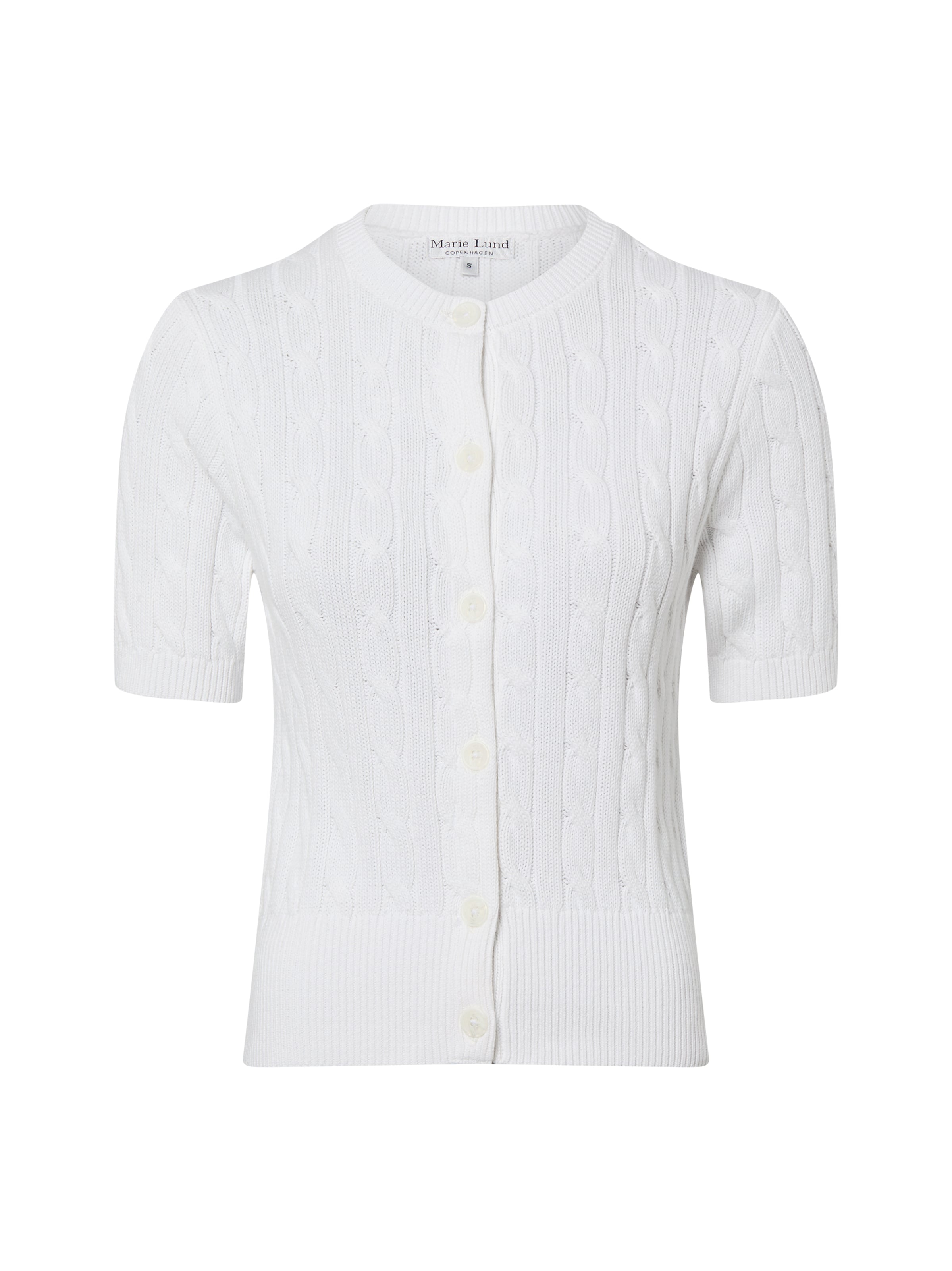 Cardigan Marie Lund en blanc : devant
