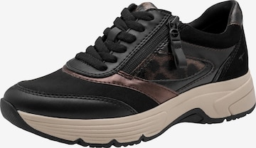 Baskets basses Tamaris en noir : devant