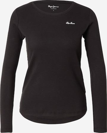 Pepe JeansMajica - crna boja: prednji dio