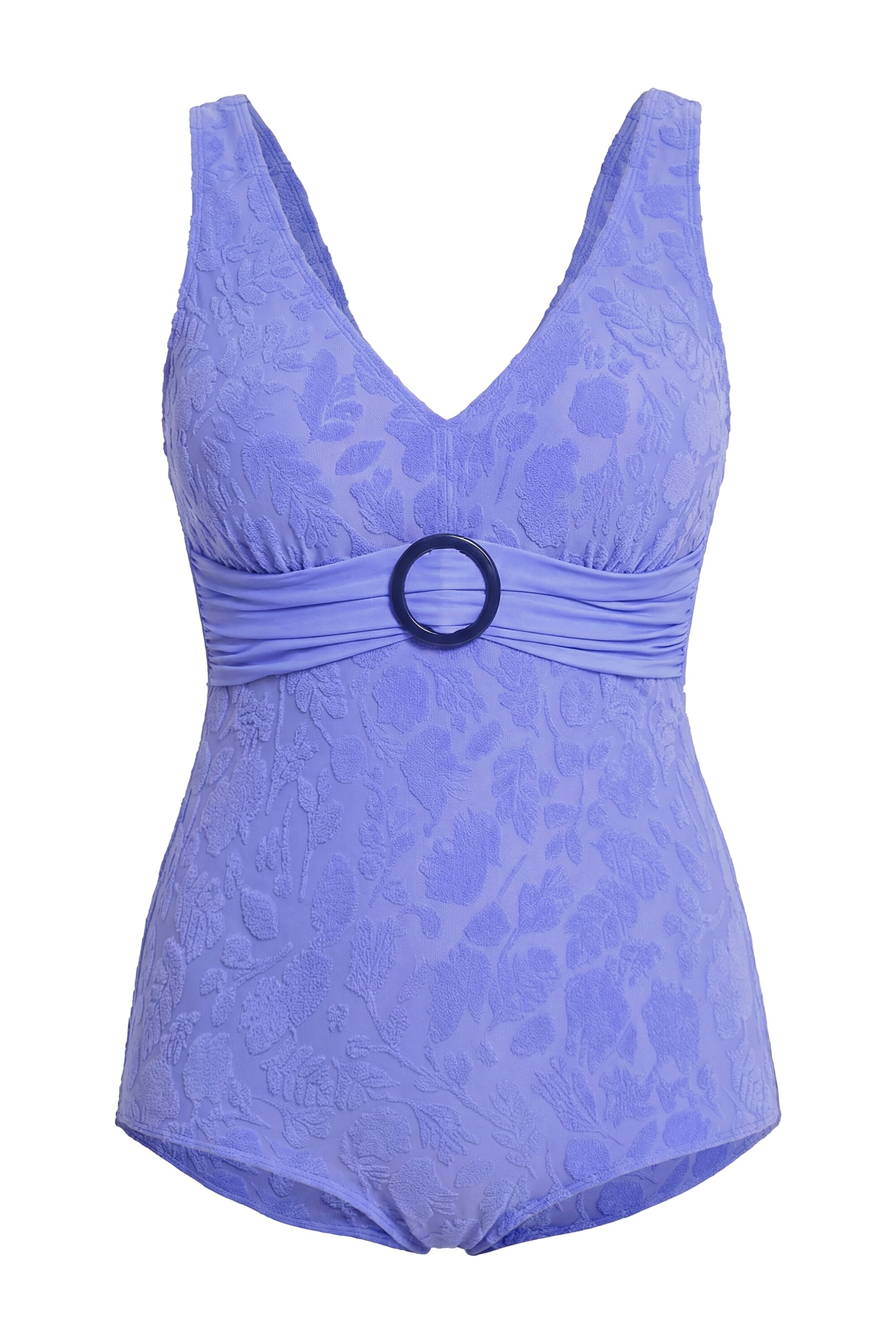 Ulla Popken Triangel Badpak in Blauw: voorkant