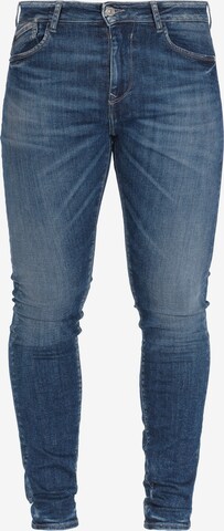 Le Temps Des Cerises Slimfit Jeans 'POWERC' in Blauw: voorkant